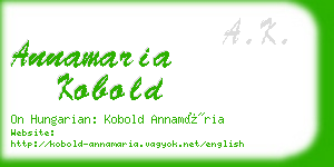 annamaria kobold business card